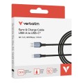Кабел/преходник Verbatim Sync & Charge USB-A to USB-C 18W 120 cm